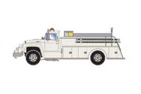 Athearn 4638 HO Scale White Ford F-850 Fire Truck