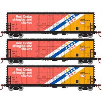 Athearn 67721 HO Scale RTR 50' Evans Double Door Boxcar CanFor USLX