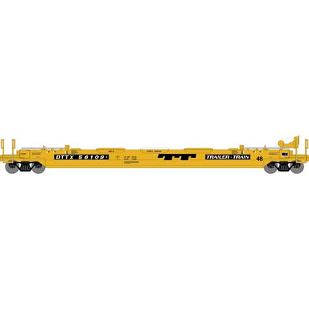 Athearn 7427 HO Scale 48' Husky Stack Well Car Trailer Train DTTX 56109