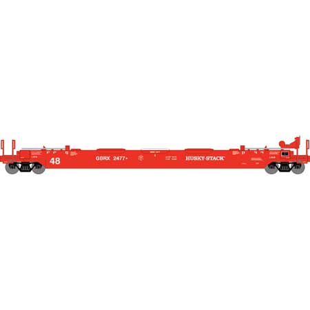 Athearn 7431 HO Scale 48' Husky Stack Well Car GBRX 2477