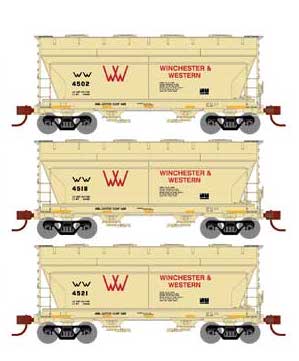 Athearn 93464 HO Scale ACF 2970 2 Bay Covered Hopper Winchester Western W&W