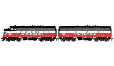 Athearn Genesis G19354 HO Scale F7A/F7B Western Maryland Circus WM 242/408