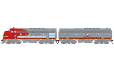 Athearn Genesis G19561 HO Scale F7A/B Santa Fe Warbonnet ATSF23C/16B DCC Sound