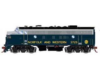 Athearn Genesis G19566 HO Scale F7A Norfolk & Western (Ex-Wabash) NW 3725 DCC Sound