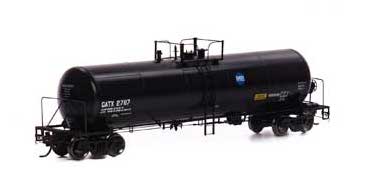 Athearn Genesis G40163 HO Scale GATC 20,000 Gal Tank Car Black GATX 27117