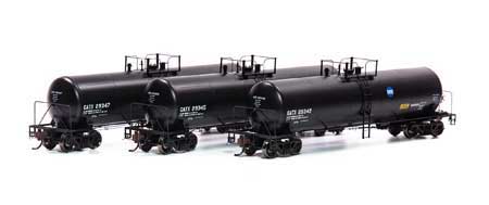 Athearn Genesis G40164 HO Scale GATC 20,000 Gal Tank Car Black GATX