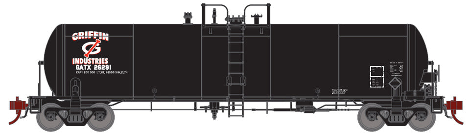 Athearn Genesis G40193 HO Scale GATC 20,000 Gal Tank Car GI GATX 26296