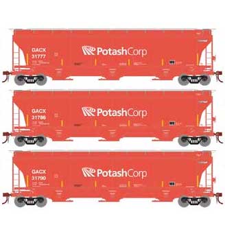 Athearn Genesis G89950 HO Scale Trinity 3 Bay Covered Hopper GACX