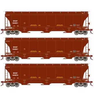 Athearn Genesis G89960 HO Scale Trinity 3 Bay Covered Hopper "Re-paint" BNSF