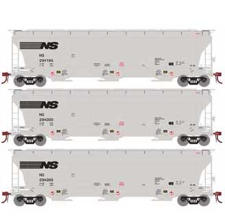 Athearn Genesis G89964 HO Scale Trinity 3 Bay Covered Hopper Norfolk Southern NS