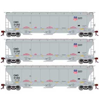 Athearn Genesis G89969 HO Scale Trinity 3 Bay Covered Hopper Union Pacific CMO