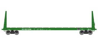 Athearn HO 90539 60' Bulkhead Flatcar Burlington Northern BN 621296