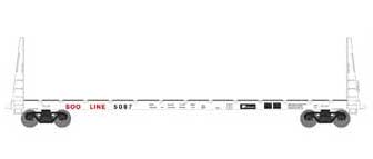Athearn HO 90551 60' Bulkhead Flatcar SOO Line 5087
