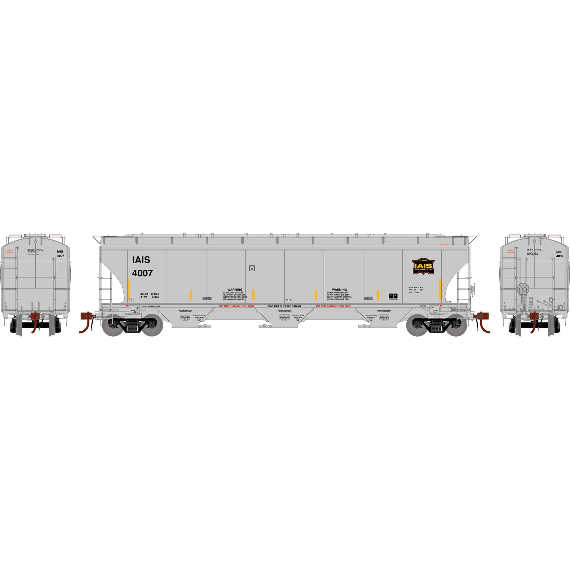 HO GEN Trinity 5161 Covered Hopper IAIS #4007 (ATHG-1068)