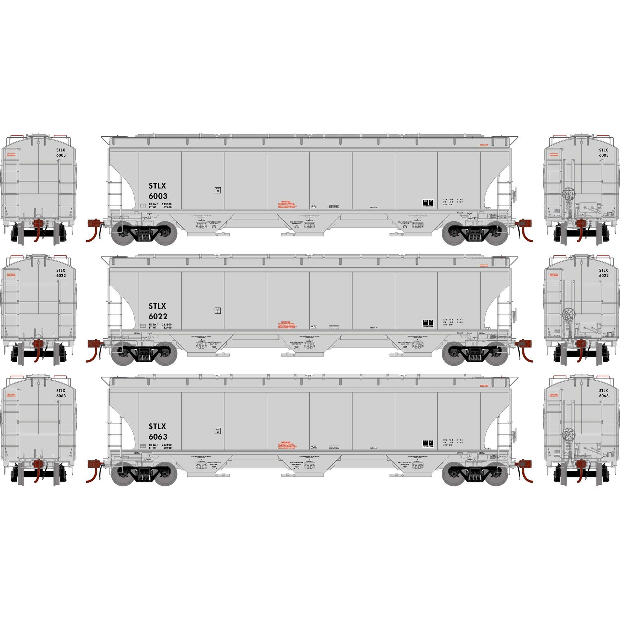 HO GEN Trinity 5161 Covered Hopper STLX #6003/6022/6063 (ATHG-1081)