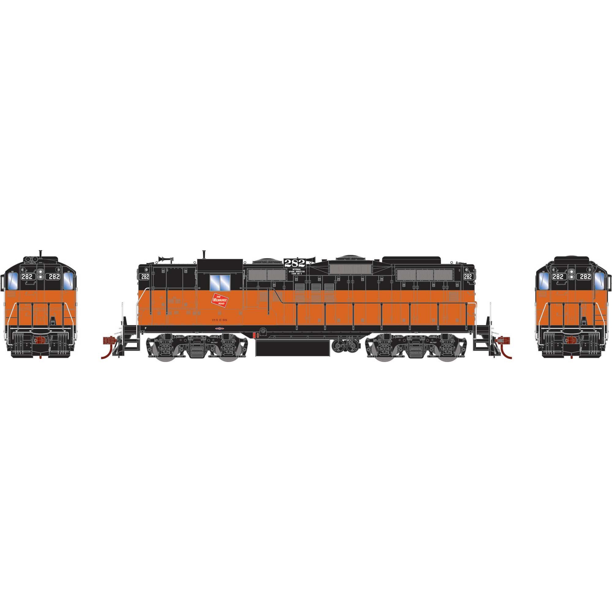 HO GP9 Locomotive with DCC and Sound, MILW #282 (ATHG82371)