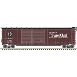 Atlas 20006593 HO Scale 50' Postwar Boxcar Santa Fe Super Chief ATSF 15136