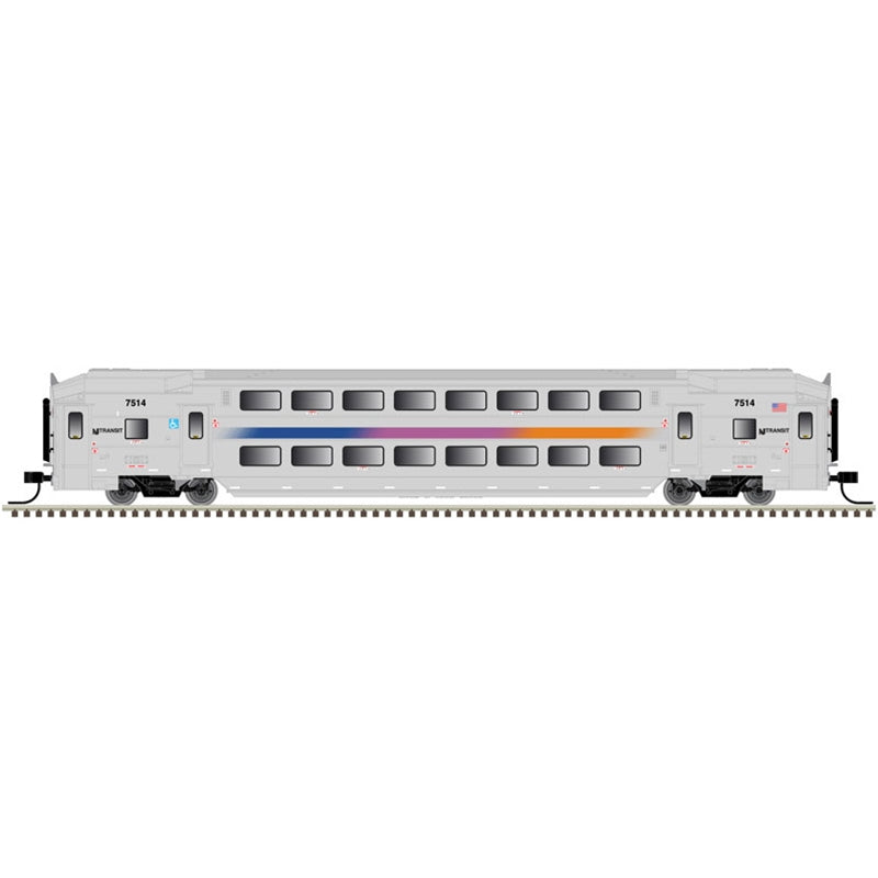 Atlas 50005508 N Scale Multi-Level Commuter Coach Trailer NJ Transit NJT 7532