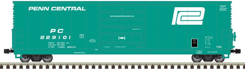 Atlas Master 50005234 N Scale Evans X72 Boxcar Penn Central PC 229124