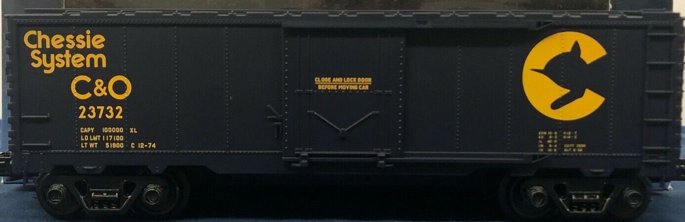 Atlas O Industrial Rail 1002101-2 O Gauge Plug Door Box Chessie System C&O 23732