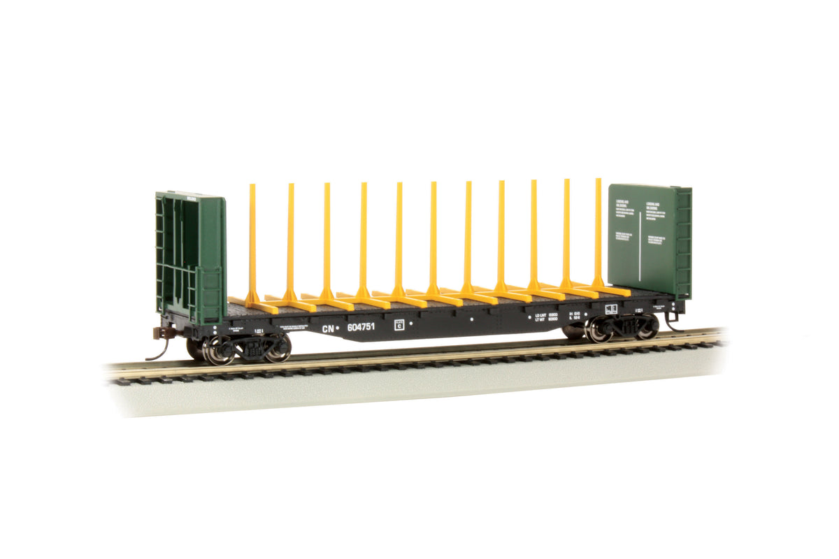 Bachmann 12902 HO Scale 52' Bulkhead Flatcar Canadian National CN 60472
