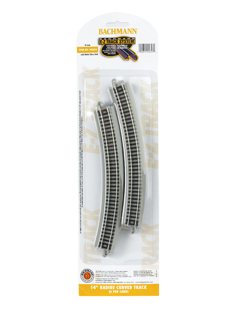 Bachmann 44853 N Scale E-Z Track 14" Radius Curve
