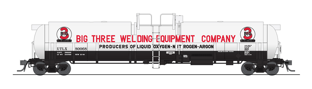 BLI 6314 HO Scale Cryogenic Tank Car Big 3 Welding Equipment UTLX