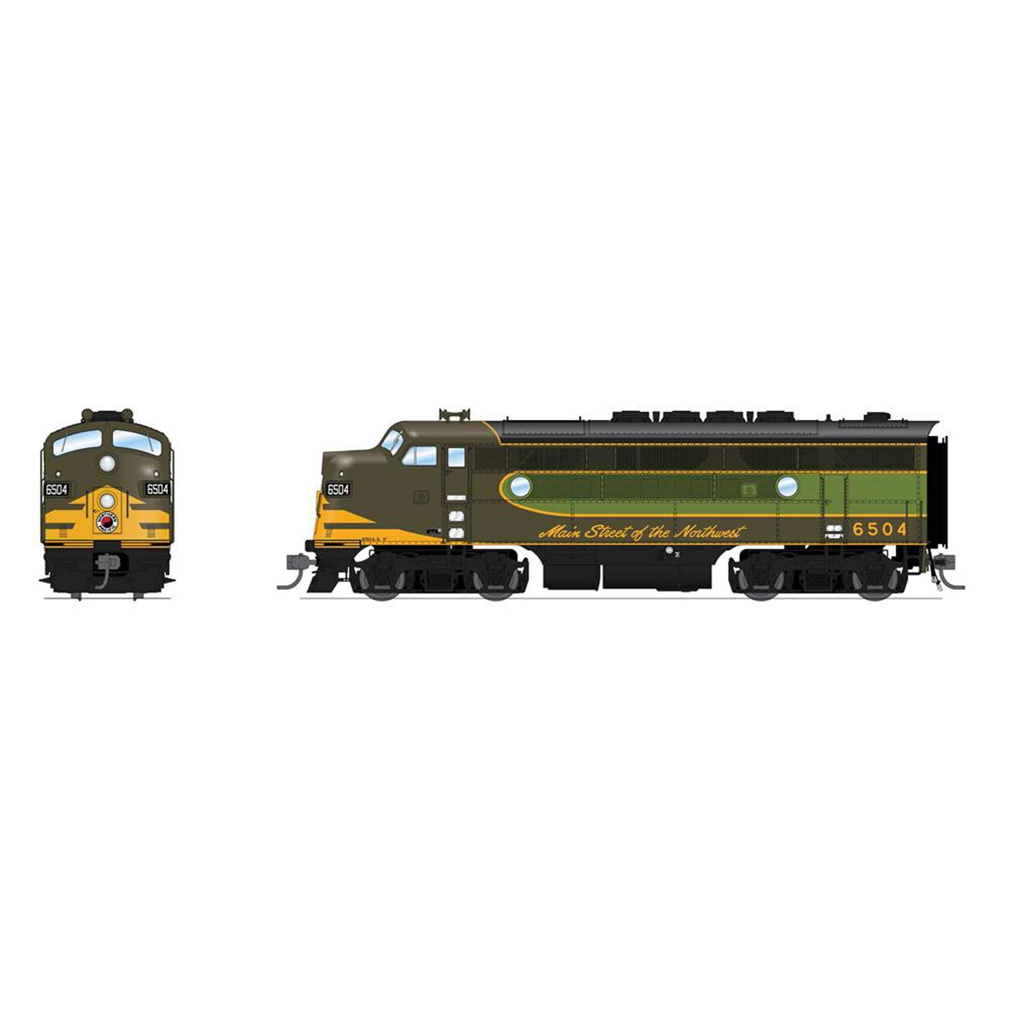 HO EMD F3 Locomotive A/B NP 6504A / 6504B Streamliner with Paragon4 (BLI8164)