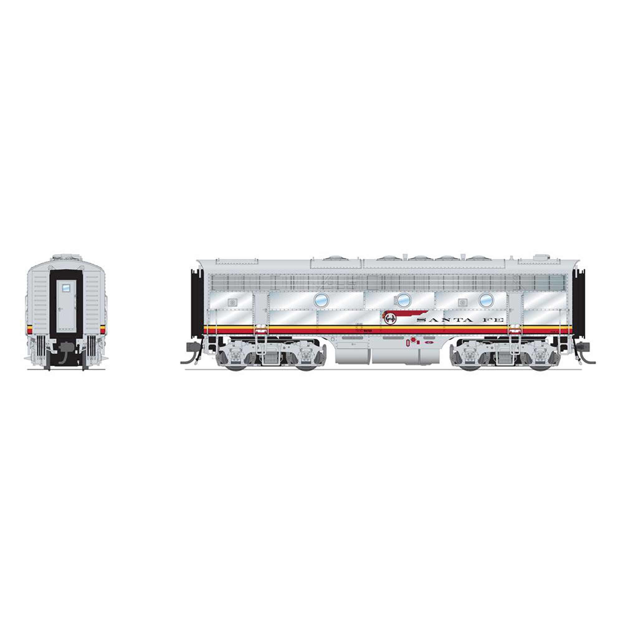 HO EMD F7B Locomotive ATSF 328B Warbonnet 1950s (BLI8301)