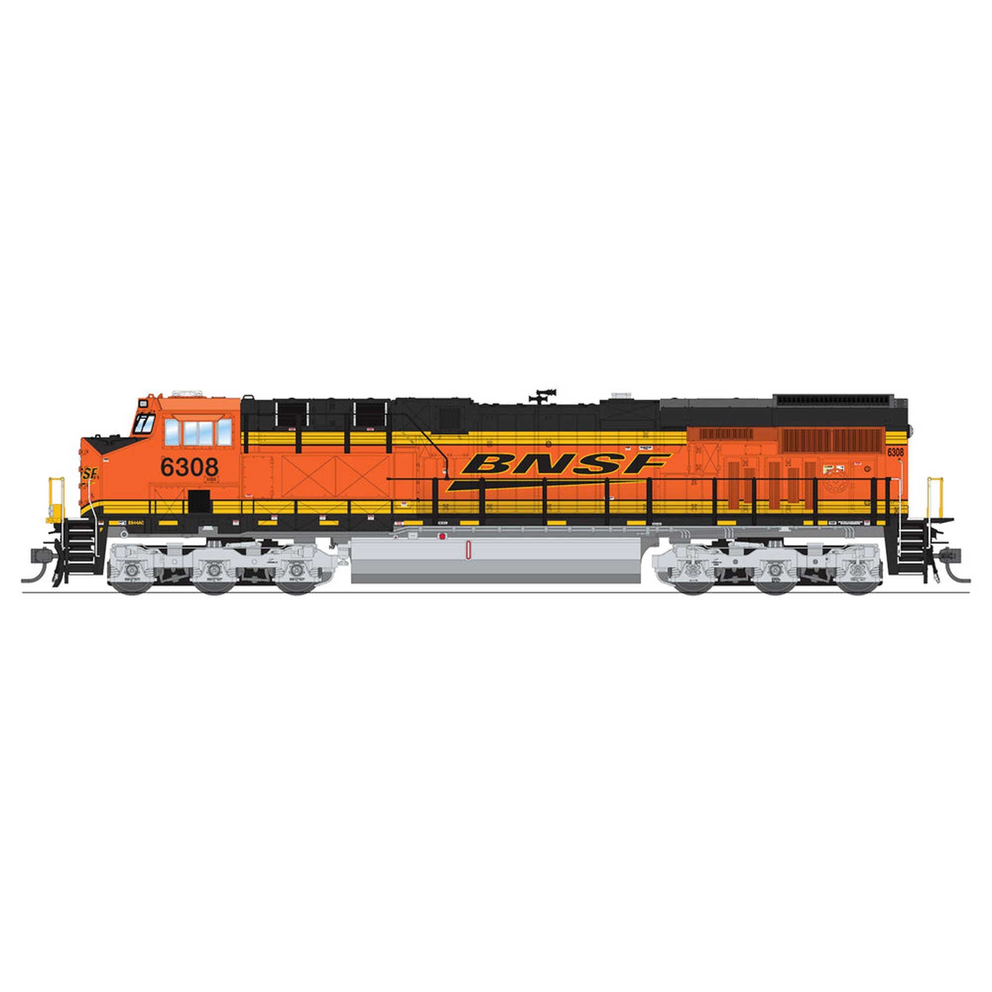 HO GE ES44AC Locomotive BNSF #6329 Swoosh Scheme (BLI8551)