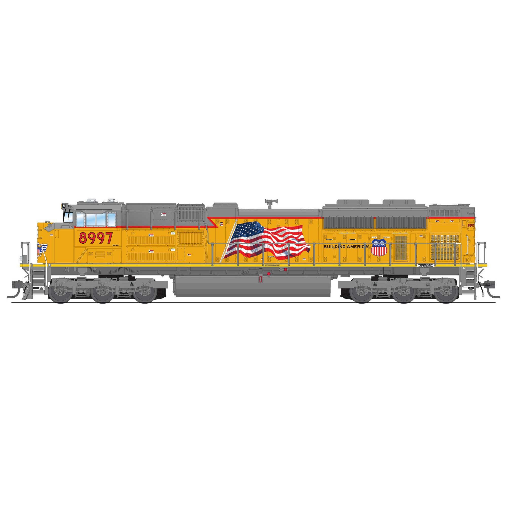 HO EMD SD70ACe Locomotive with DCC and Sound UP 9096 Building America Scheme (BLI8685)