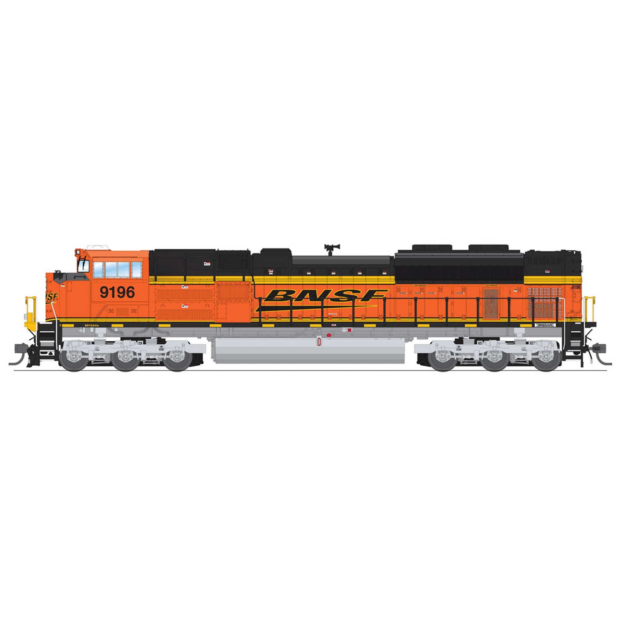 HO EMD SD70ACe Locomotive BNSF 9196 Swoosh Scheme (BLI8700)