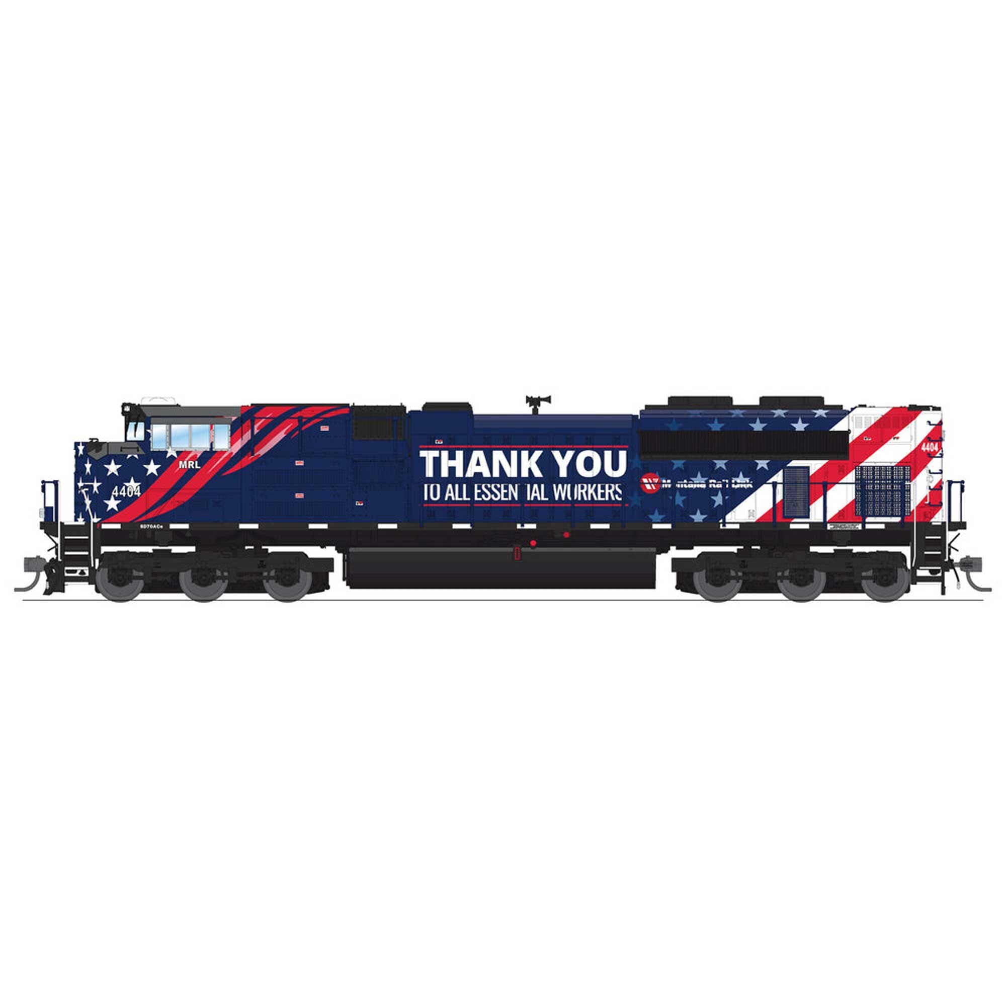 HO EMD SD70ACe Locomotive MRL 4404 Essential Workers (BLI8703)