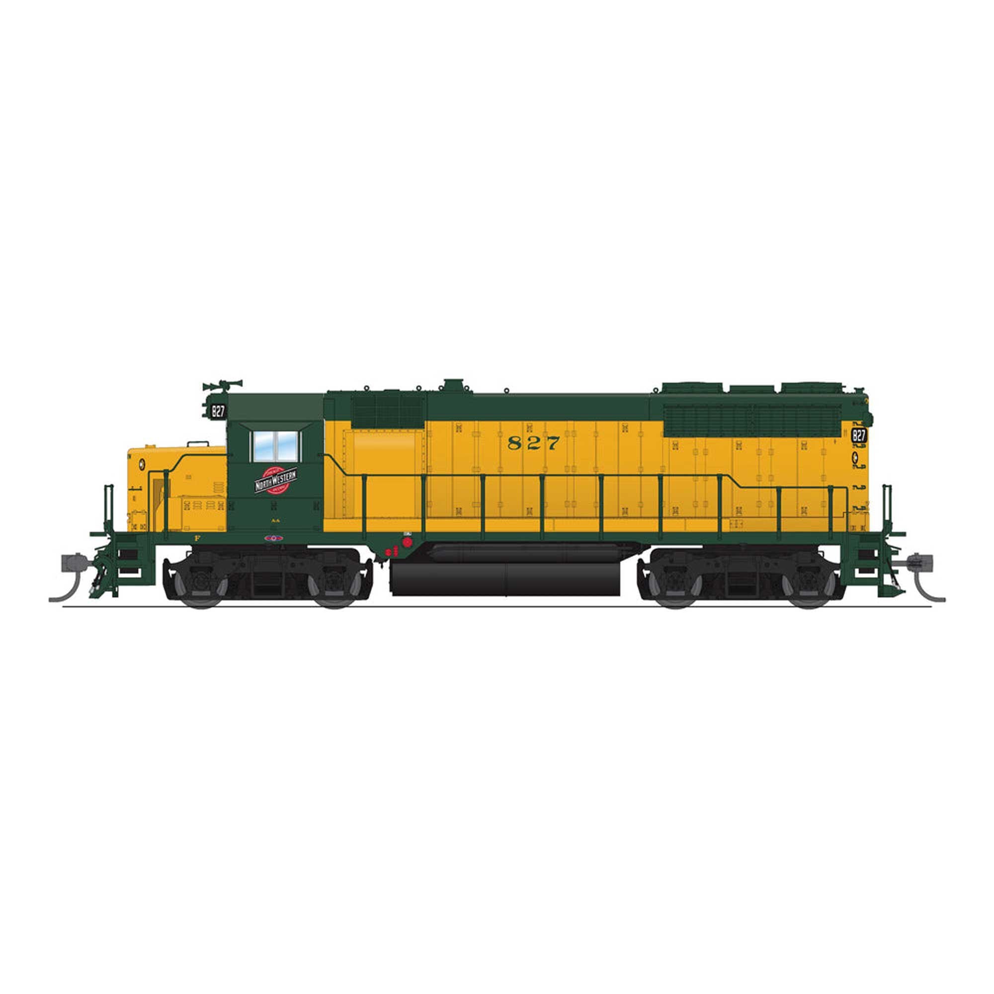 HO EMD GP35 CNW 833 Green and Yellow Paragon4 Sound DC DCC (BLI8891)