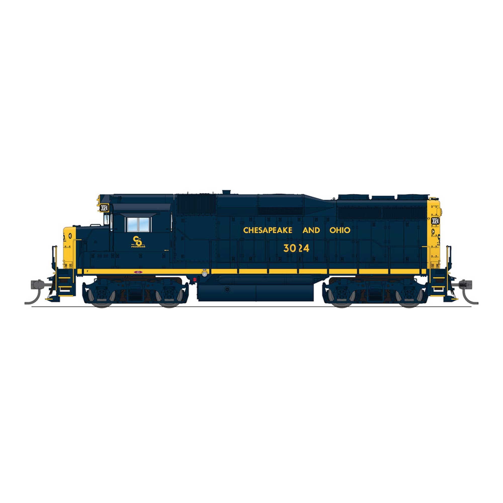 HO EMD GP30 C&O 3024 Model with Paragon4 Sound (BLI9135)