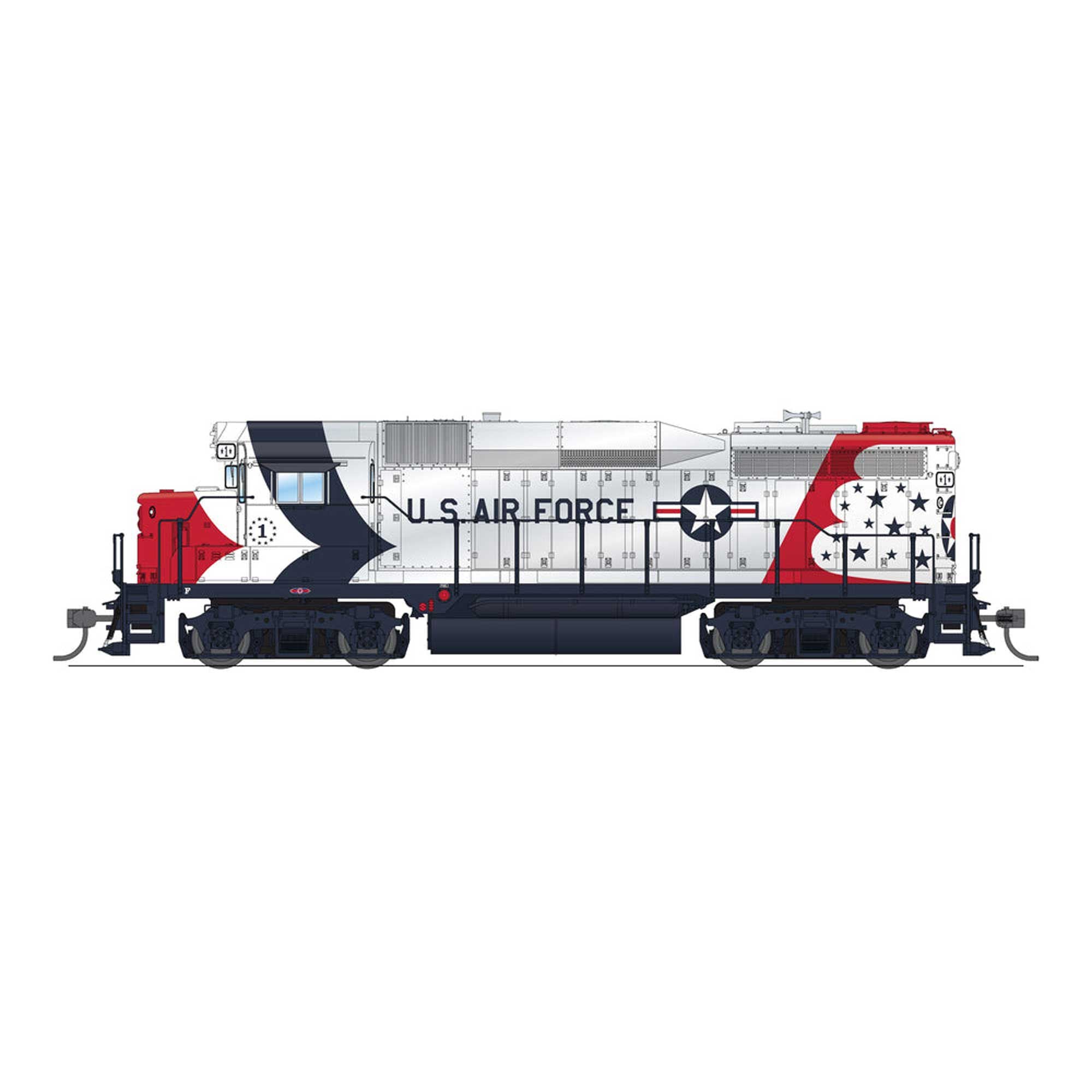 HO EMD GP30 US Air Force Fantasy Paint Diesel-Electric Locomotive (BLI9143)