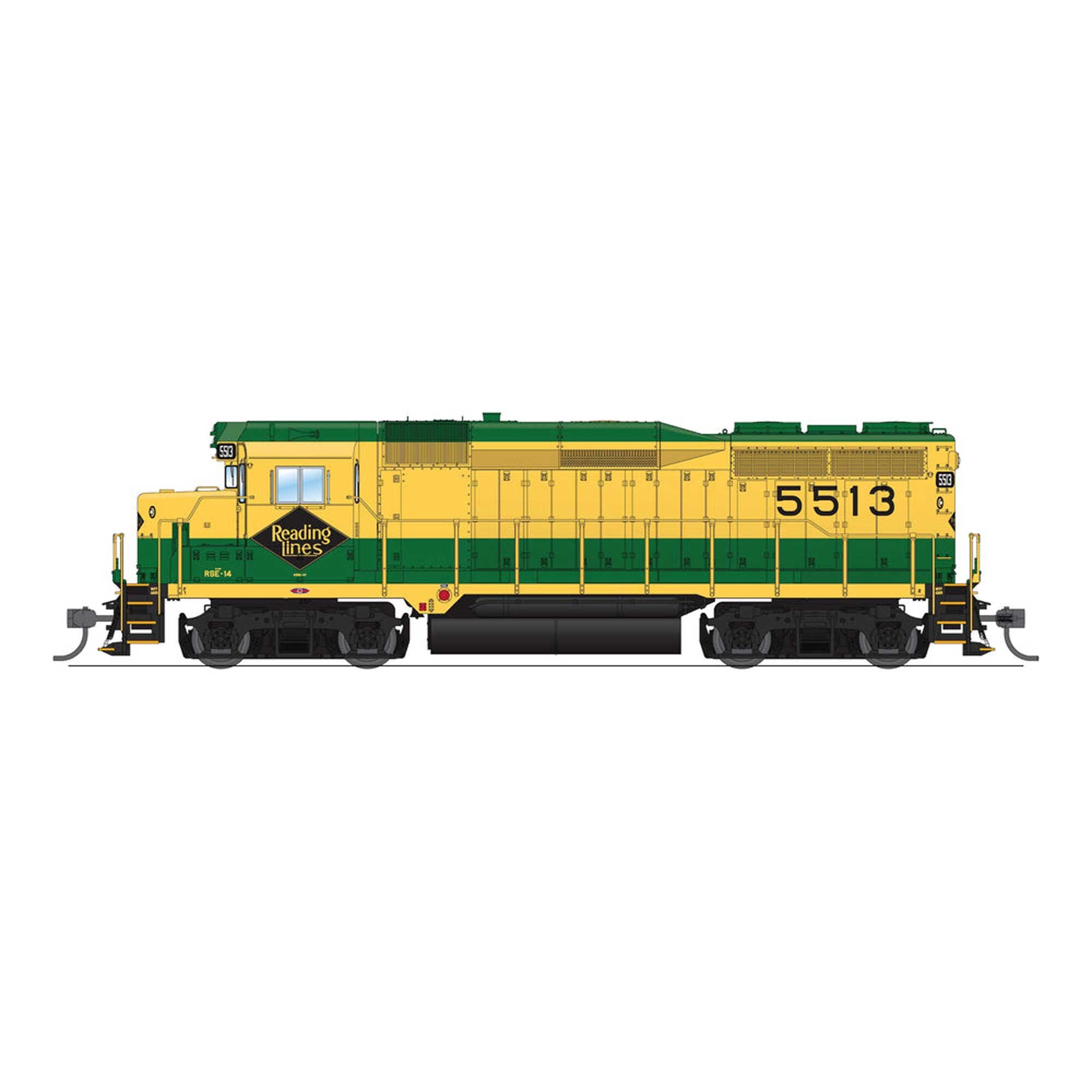 HO EMD GP30 Reading Railroad Green & Yellow Paragon4 Sound Locomotive (BLI9155)
