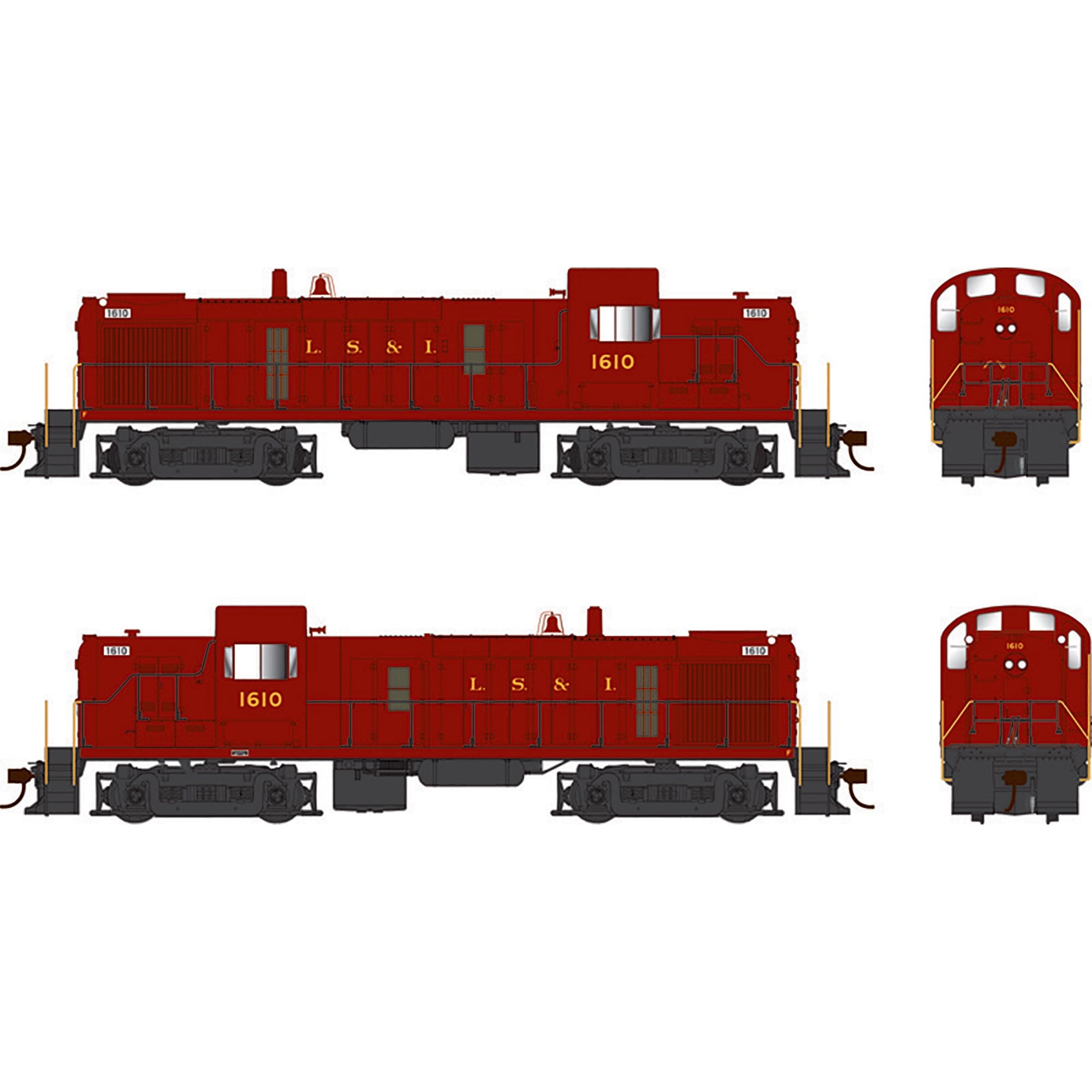 HO ALCo RS-3 DCC with Sound LS&I Maroon #1610 (BOW25206)