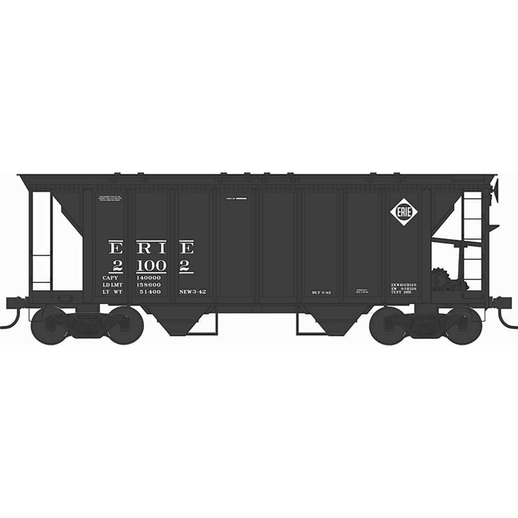 HO H34 Covered Hopper Erie #21033 (BOW43261)