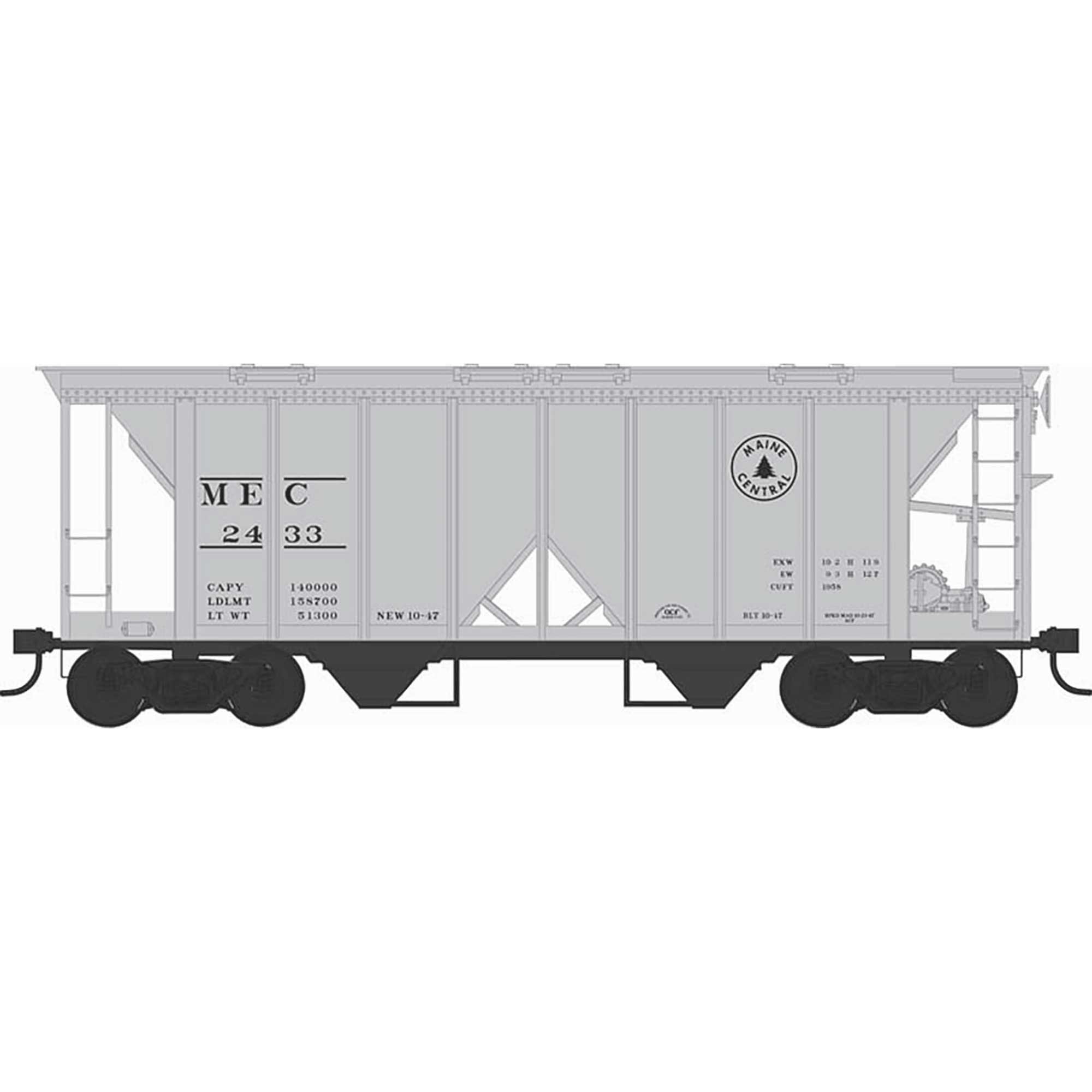 HO H34 Covered Hopper MEC #2435 (BOW43278)