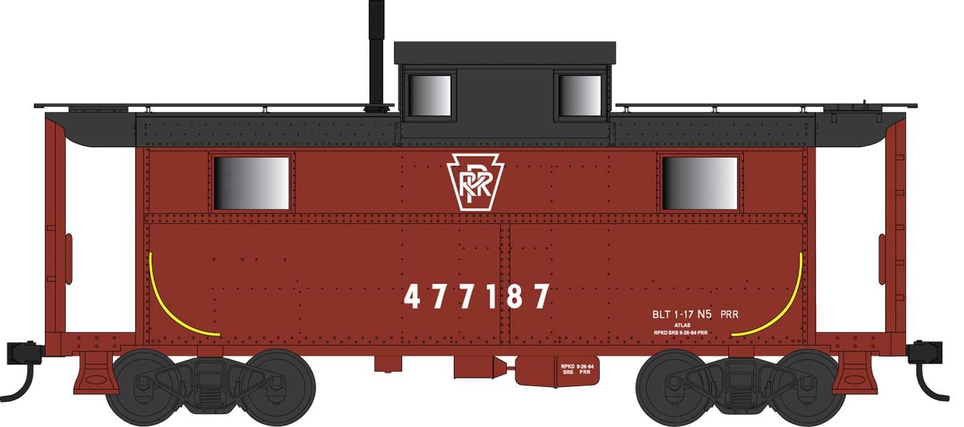 Bowser 42562 HO Scale PRR N5 Caboose Cabin "Plain" PRR 477187