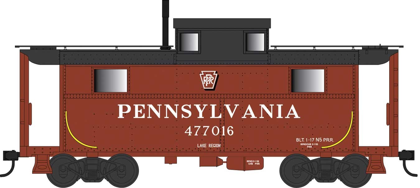 Bowser 42565 HO Scale PRR N5 Caboose Cabin Pennsylvania Lake Region PRR 477105
