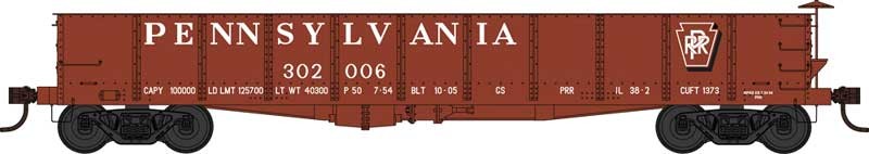 Bowser 42684 HO Scale GS 40' Gondola Pennsylvania Shadow Keystone PRR 302144