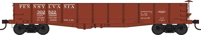 Bowser 42685 HO Scale GS 40' Gondola Pennsylvania "Early" PRR 302522