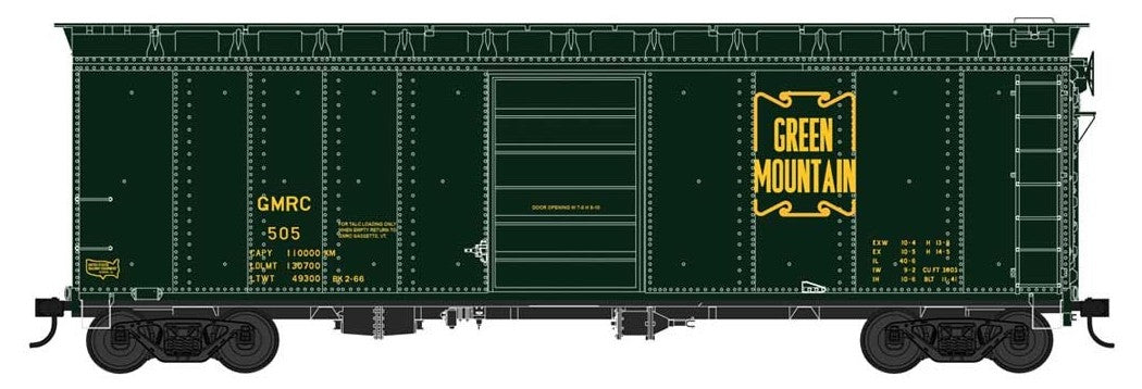 Bowser 42718 HO Scale 40' Boxcar Green Mountain GMRC 502