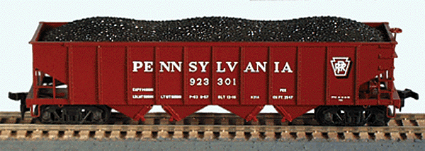 Bowser 54052 HO Scale H21 4 Bay Open Hopper Pennsylvania Shadow Keystone PRR #'s Vary Kit