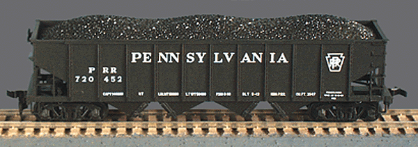 Bowser 54053 HO Scale H21 4 Bay Open Hopper Kit Pennsylvania PRR (#'s Vary)
