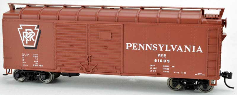 Bowser 55352 HO Scale 40' X31C Inset Roof Boxcar Pennsylvania Shadow Key PRR 11999 Kit