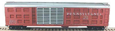 Bowser 55468 HO Scale K9 50' Stock Car Pennsylvania "Silver Roof" PRR #'s Vary Kit