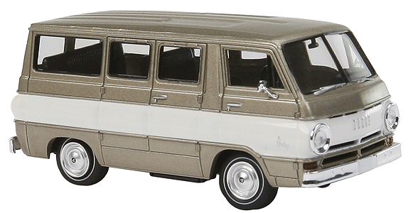 Brekina 34305 HO Scale 1964 Dodge A 100 Passenger Van Sport Gray